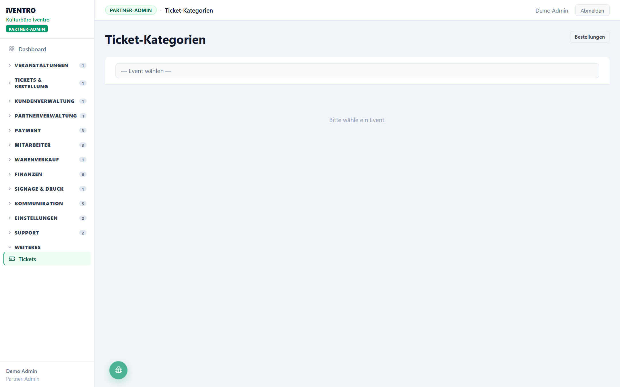 Das Formular „Neue Ticket-Kategorie"