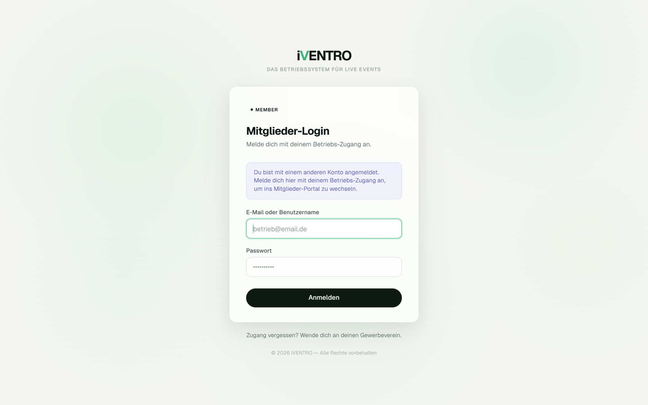 Formular für ein Vorteilsangebot